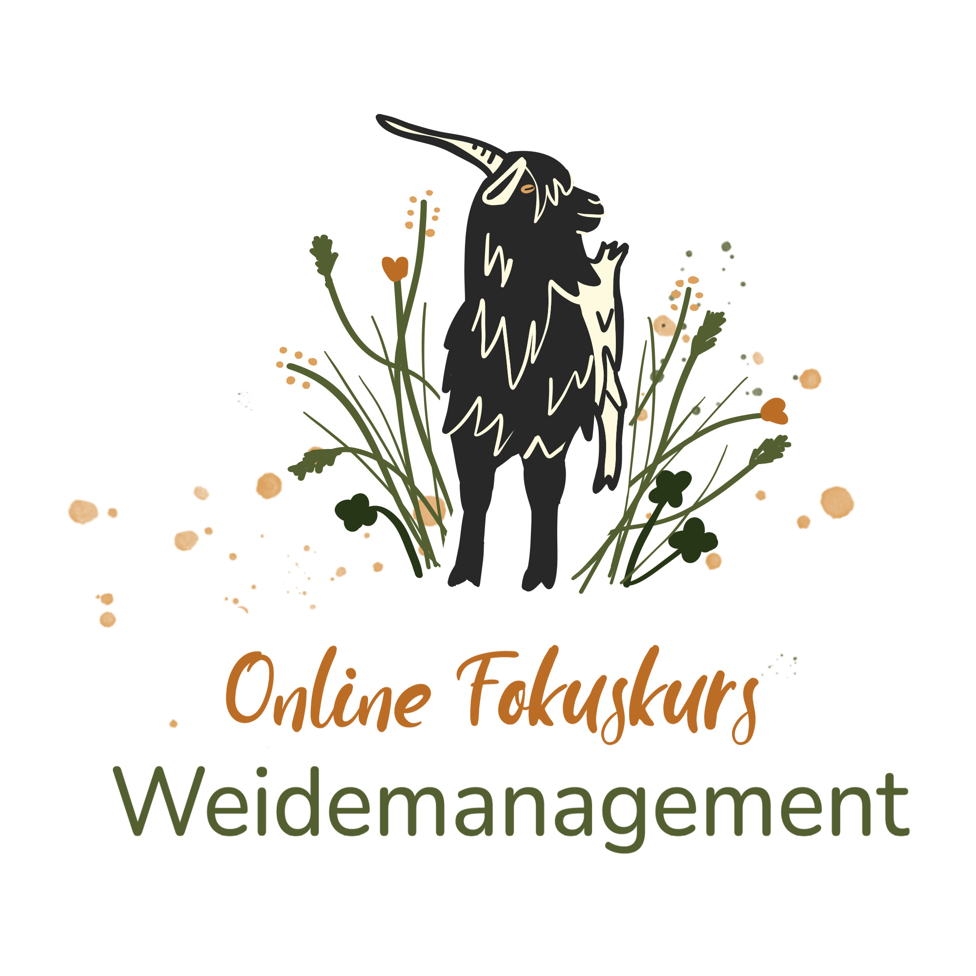 Fokuskurs: Weidemanagement Mecker Projekt Ziegenhaltung Fokuskurs Onlinekurs Webinar Weidemanagement Weidebewirtschaftung Ziegen Logo 1
